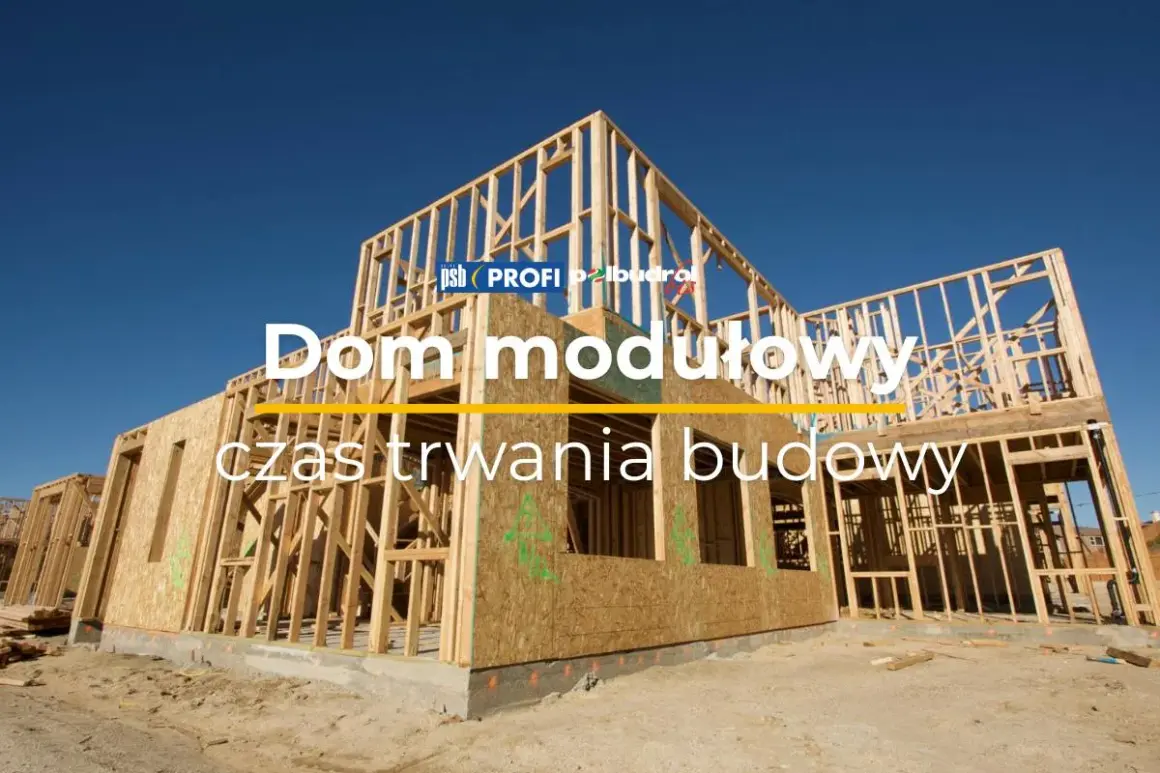 Dom modułowy w budowie. Zastanawiasz się, ile trwa budowa domu? Ten szkielet to początek.