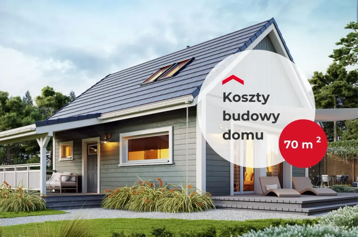 Nowoczesny dom do 70m2 z tarasem i dużymi oknami. Idealny dla rodziny, która ceni sobie komfort i funkcjonalność.